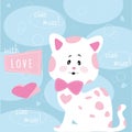 Cute spotted cat Ã¢â¬â illustration vector Royalty Free Stock Photo